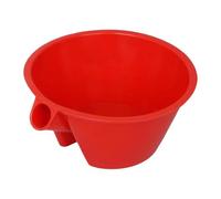 Dualoai Cucchiaio per Annaffiare Il Giardino, Tazza per Annaffiare I Fiori, Piantare Il Terreno, Allentare, Mestolo per Acqua, Secchio per Attrezzi da, Rosso