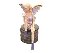Dualoai Figurina di Fata in Miniatura, Accessori per Il Giardino delle Fate, Decorazioni per la casa per i Bordi dei vasi di Fiori, Viola
