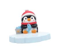 Dualoai La Statuina del Pinguino può Galleggiare Sull'acqua, da Collezione, Artigianale, Scultura di Animali dei Cartoni Animati Realizzata in Resina, Dec, Catturare Pesci