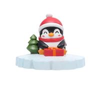 Dualoai La Statuina del Pinguino può Galleggiare Sull'acqua, da Collezione, Artigianale, Scultura di Animali dei Cartoni Animati Realizzata in Resina, Dec, Regalo di Apertura