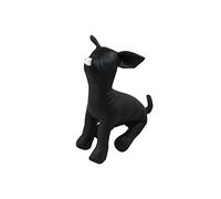 Dualoai Manichini per Cani in Pelle PU, Posizione Seduta, Morbidi E Grandi Ganci Carini per Cani, Modello Giocattolo, Negozio di Animali, Manichino per Vestit, Taglia S Nero