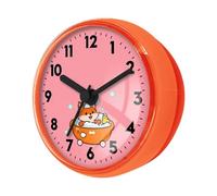 Dualoai Orologio da Doccia Impermeabile, Piccolo, con Ventosa Resistente e antiappannamento per Il Bagno, Orangina