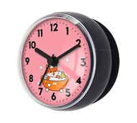 Dualoai Orologio da Doccia Impermeabile, Piccolo, con Ventosa Resistente e antiappannamento per Il Bagno, Nero