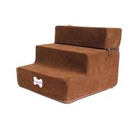 Dualoai Scaletta per Scale per Cani, Spugna Antiscivolo, Giocattoli, Lettino per Vecchi Gatti, Marrone scuro