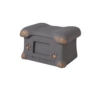 Dualoai Urna commemorativa per animali domestici a forma di osso, ricordo, forniture memorabili, simpatia, grande capacità, espositore per ceneri, ricordo per, Grigio