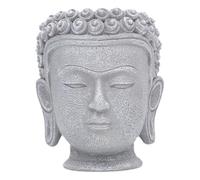 Dualoai Vaso da Fiori a Forma di Testa di Buddha, Decorazione per Esterni, Vaso da Fiori, Statuina per Centrotavola, Ufficio O Giardino, Altezza 10,6 cm