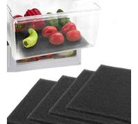 Dualplex® Fruit & Veggie Life Extender Liner per cassetti frigorifero e frigorifero, 30 x 45 cm (confezione da 4) - prolunga la vita dei tuoi prodotti e previene le rovinature (nero)