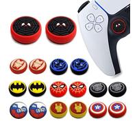 Dualsense - 2 copribastone analogico con impugnatura per pollice, controller wireless per gioco remoto, in silicone, antiscivolo, per PS5/PS4/Xbox one/360/Nintendo Switch PRO (Black Spider-Man)