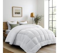 DUANDAUN - Piumone 240 x 260 cm, 4 stagioni, in microfibra, morbido e confortevole, per tutto l'anno, per chi soffre di allergie, colore: bianco