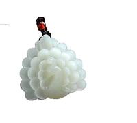 DUANGYMM Collana, Collana di Giada, Giada di Hetian e Fiori pacifici Che sbocciano, grassa Pecora Ricca, Giada Bianca