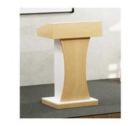 DUANHOZ Podio in Legno Bianco per presentazioni e conferenze - Elegante e Versatile Supporto espositivo per Ufficio, Scuola, Chiesa ed Eventi - Leggio Professionale per discorsi