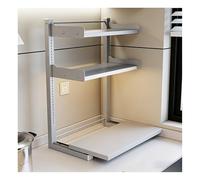 DUANHOZ Ripiano Regolabile in Acciaio al Carbonio per cuociriso - Ripiano portaoggetti Multi-elettrodomestico per Cucina, Adatto a microonde e Forno (C-40x35x82cm)