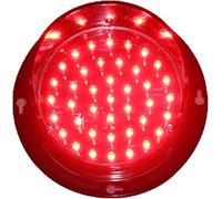 DUANHOZ Semaforo a LED con Lente Rossa da 10 cm di Diametro - Segnale di Avvertimento per l'isolamento Sociale in fabbriche e avvisi di Sicurezza (12V) - Soluzione di Controllo d