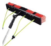 DUANHOZ Spazzola e Asta per la Pulizia dei Pannelli solari, Kit Asta con Alimentazione ad Acqua da 5-12 m, Spazzola ad Acqua da 30/50 cm, Kit per la Pulizia delle finestre da EST