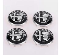 DUANJIAN su Misura 4 Pezzi Coprimozzo Ruota Centrale per Alfa Romeo Mito 147 156 159 166 50mm,Badge Hub Center Caps Adesivi,Copertura Decorativa Antipolvere Impermeabile Accessori