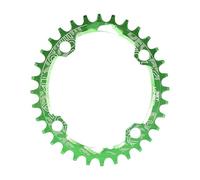 DUANSIYU Corone per Bicicletta 104BCD Ovale/Rotondo Stretto Largo Corona MTB Mountain Bike Bicicletta 32T 34T 36T 38T Guarnitura Dente Piatto Parti 104 BCD(32T,Noir)