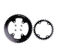 DUANSIYU Corone per Bicicletta Bici da Strada a Doppia Corona 110bcd 52 36T 53 39T 54 40T 50 34T 46 32T(Round 52-36T)