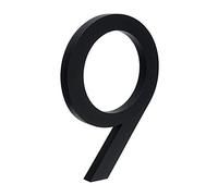 DUANSIYU Numero Civico Esterno 15 cm Grande Numero di casa Nera Numero flottante Segno Moderno Portello Numeri Edificio segnaletica for l'esterno Numeros Indirizzo Numeri Civici Esterni(9,15cm)