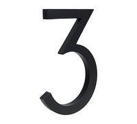 DUANSIYU Numero Civico Esterno 15 cm Grande Numero di casa Nera Numero flottante Segno Moderno Portello Numeri Edificio segnaletica for l'esterno Numeros Indirizzo Numeri Civici Esterni(3,10cm)