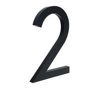 DUANSIYU Numero Civico Esterno 15 cm Grande Numero di casa Nera Numero flottante Segno Moderno Portello Numeri Edificio segnaletica for l'esterno Numeros Indirizzo Numeri Civici Esterni(2,15cm)