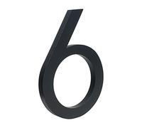 DUANSIYU Numero Civico Esterno 15 cm Grande Numero di casa Nera Numero flottante Segno Moderno Portello Numeri Edificio segnaletica for l'esterno Numeros Indirizzo Numeri Civici Esterni(6,15cm)