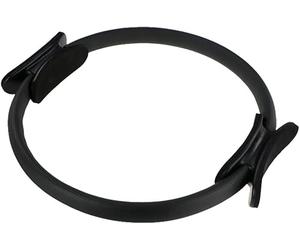 DUANxiaoyanK Anello per pilates, doppio manico, anello per pilates, yoga, anello per allenamento di resistenza, cerchio magico per fitness, per allenamento di base (nero)