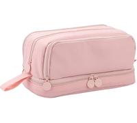 DUANxiaoyanK Astuccio per la scuola, doppio scomparto, grande capacità, multi tasca, kit per ragazzi e ragazze, adolescenti, rosa, Semplice