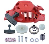 DUANXY Kit fune di avviamento a strappo per Husqvarna 137 137E 142 con molla di rinculo, mozzo puleggia di avviamento, maniglia, molla superiore, corda, rondella, vite di montaggio filtro aria, vite