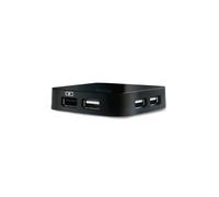 D-LINK DUB H4 - USB 2.0 4-port hub with power supply unit, black