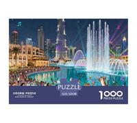 Dubai Burj Khalifa Fontana Show Puzzle in Legno Impermeabile DIY Puzzles Da 1000 Pezzi Regali Per Adulti Impossibili Per Decorazioni Domestiche