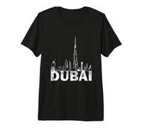 Dubai Burj Khalifa Skyline grattacielo Emirati Arabi Uniti Maglietta Premium