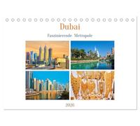 Dubai - Faszinierende Metropole (Tischkalender 2026 DIN A5 quer), CALVENDO Monatskalender: Die größte Stadt der Vereinigten Arabischen Emirate am Persischen Golf.