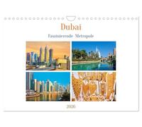 Dubai - Faszinierende Metropole (Wandkalender 2026 DIN A4 quer), CALVENDO Monatskalender: Die größte Stadt der Vereinigten Arabischen Emirate am Persischen Golf.