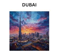 Dubai Notebook - Sunset Cityscape Journal | Elegant Travel Diary, Writing Notebook, and Gift for Dreamers and Travelers