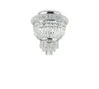 Ideal Lux Plafoniera Dubai PL3 Cromo Metallo e Cristallo 3 luci E14