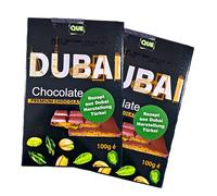 Dubai Premium Chocolate con Pistacchio, Ricetta di Dubai, 100g, Confezione da 2