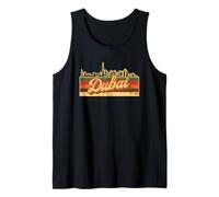 Dubai Skyline & Emirati Arabi Uniti Retro Stripes - Emirati Pride Canotta