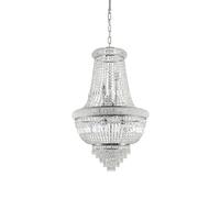 Lampadario Classico Dubai Metallo-Cristallo Cromo 10 Luci E14