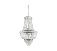 Lampadario Classico Dubai Metallo-Cristallo Cromo 10 Luci E14