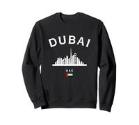 Dubai, UAE, orizzonte, bandiera degli Emirati Arabi Uniti Felpa