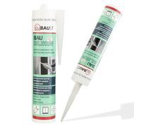 dubaust BAS24 Silicone Sigillante Neutro per edilizia silicone per finestre silicone neutro per interni/esterni resistente alle intemperie altamente elastico cartuccia da 310ml (bianco)
