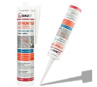 dubaust PAC24 - Kit acrilico per intonaco, struttura acrilica, 12,5%, assorbimento del movimento, struttura granulare, per intonaco, crepe, finiture per interni ed esterni, 310 ml, bianco