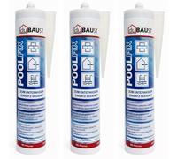 dubaust POD24 Poolfix - Adesivo per piscina, polimero per incollaggio e sigillatura, utilizzabile sott'acqua, resistente ai raggi UV, rimane elastico permanente, 290 ml (3, grigio)