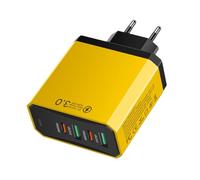 Dubbulon Convertitore per Europa | 2USB+2PD UE,Ricarica Rapida QC3.0 Multifunzione Caricatore 4 in 1 per Viaggi Hotel Studio Aeroporto Dispositivi