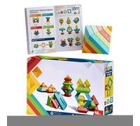 Dubbulon Giochi Impilabili | Gioco Educativo da Costruzioni | Set Con 15 Pezzi Giocattolo - Per Bambini Di 3 Anni In Su Gioco Educativo Per Motricità Fine A Casa E Asilo