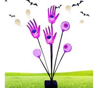 Dubbulon Luci da Picchetto Occhio | Luci da Picchetto con Mani Scheletro e Occhi | Decorazione Spaventosa Solare Impermeabile | per Halloween Giardino Cimitero Sentiero Patio Cortile Festa