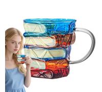 Dubbulon Tazza Libro,Tazza da Tè con Disegni Libri Vintage - Accessorio Scrivania Divertente Regalo Originale per Donne Lettrici Bibliotecarie Compleanno