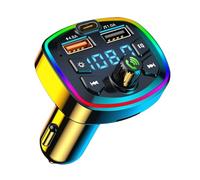 Dubbulon Trasmettitore Senza Fili Per Automobile,Adattatore con Display a LED,Adattatore Radio FM Con 2 Porte Ricarica Rapida - Per Viaggi Spostamenti Casa Lavoro Gite Stradali Guida Chiamate