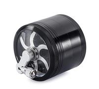 DUBENS Tritatutto manuale con mini scraper, in alluminio e metallo, per erbe aromatiche, sale e pepe Nero