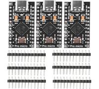 DUBEUYEW Pro Micro 5V 16MHz Scheda modulo di sviluppo Type-C con 2 file di pin header compatibile Leonardo (3 pezzi)